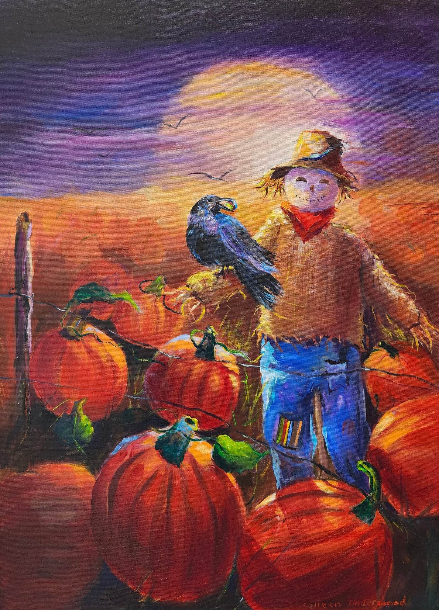 Bartering In The Pumpkin Patch (20 X 28)