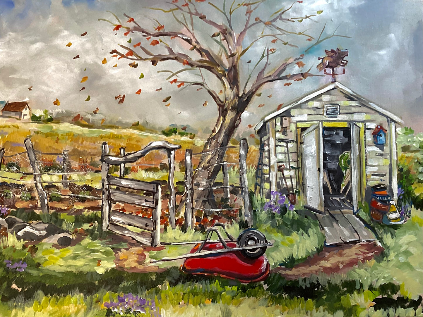 Garden Shed.. End of Season (18 X 24)