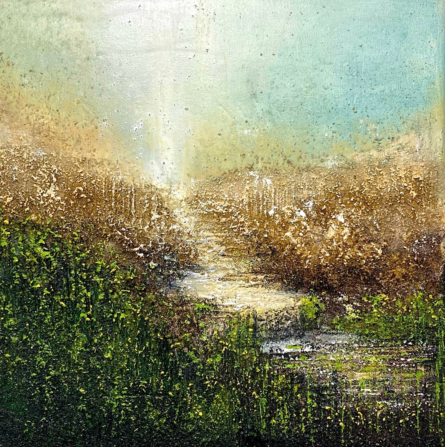 Path to the Pond (14" x 14")