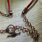 Copper and Tri Leather Necklace