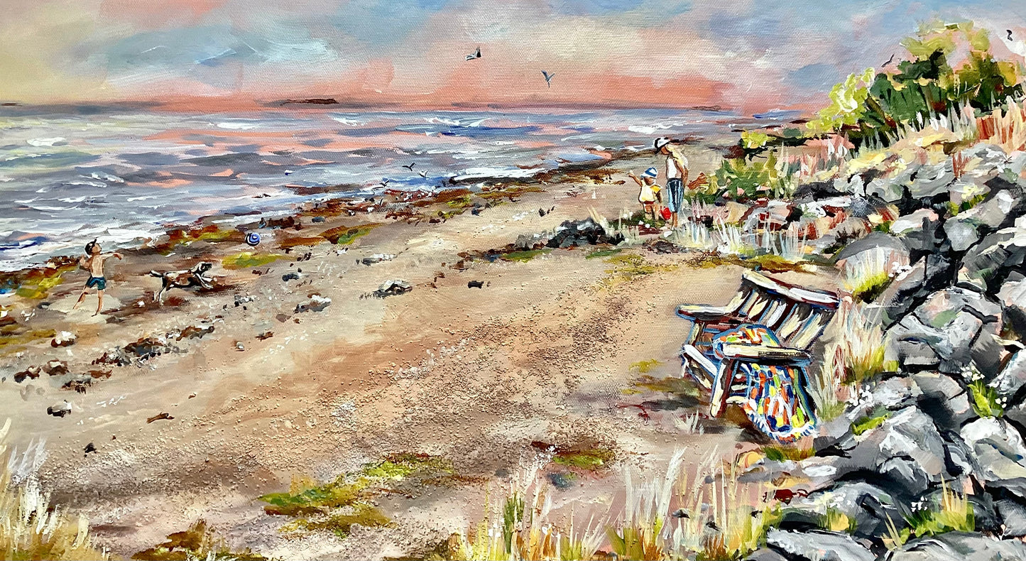 Summer Evening …warm sand (15 X 30)