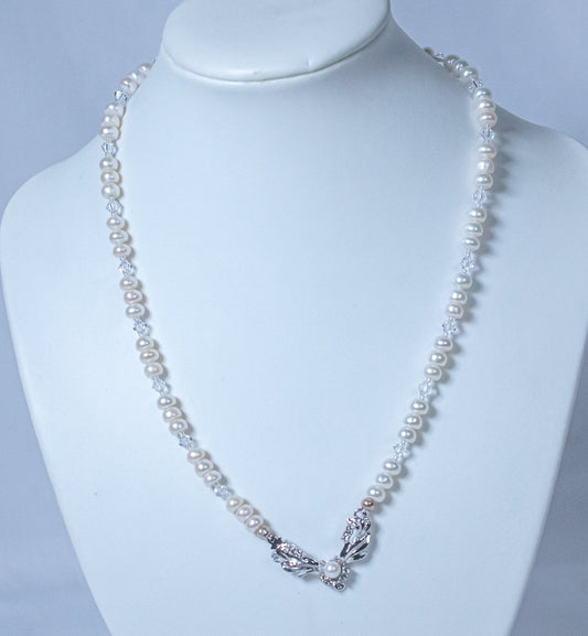 Freshwater Pearl and Swarovski Necklace