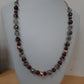 Black Tourmaline Quartz Red Sapphire Necklace